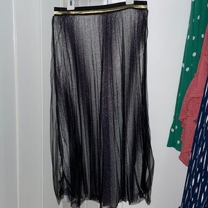 INA Sparkly Metallic Tulle Skirt Size M